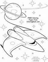 Spaceship Coloring Pages Getdrawings Printable Getcolorings sketch template