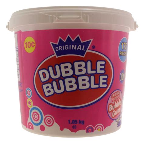 Dubble Bubble Classic 175ct Bubble Gum Tub 1 05kg 2