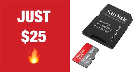 deal alert sandisk gb microsd card discounted      limited time