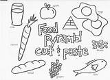 Pyramid Food Cut Paste Grade Subject sketch template