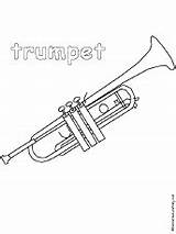 Trumpet Coloring Instruments Music Enchantedlearning Musical Printout Print sketch template