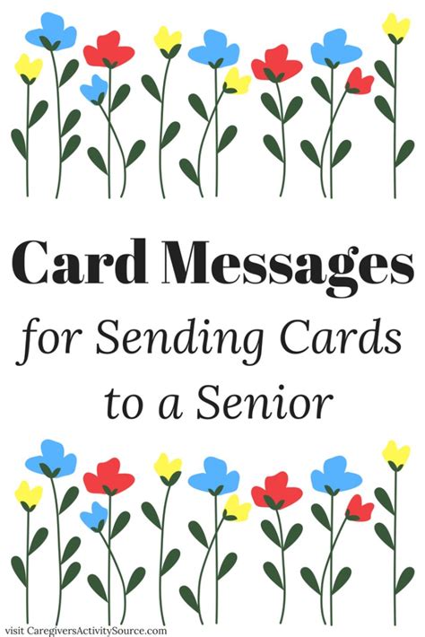 card messages  sending cards  seniors