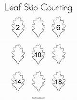 Counting Coloring Leaf Skip Built California Usa Twistynoodle sketch template