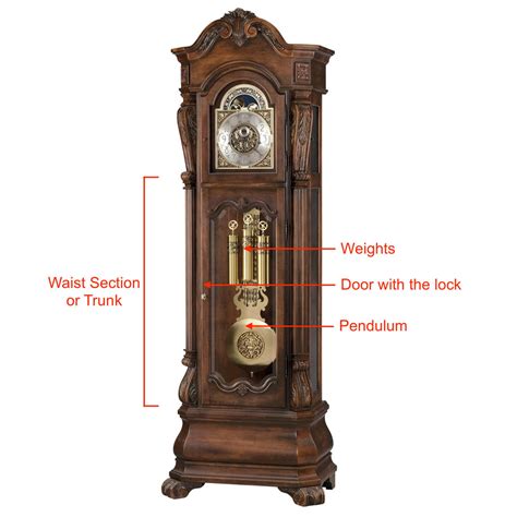 grandfather clock parts diagram