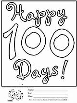School Coloring 100th Pages Printable 100 Days Activities Kids Popular Color Categories Choose Board Ginormasource Found Birthday sketch template