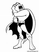 Batman Coloring Posing Pages Printable Awesome Cartoon Superhero Print Info Choose Board sketch template
