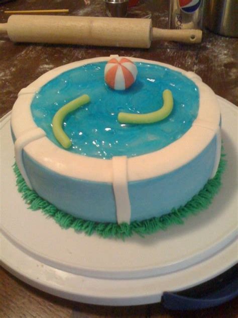 Cute Cake Pool Party Cakes Pool Cake Cake Decorating Icing