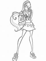 Winx Coloring Stella Pages Club Girls Recommended sketch template