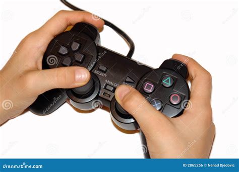 joystick stock photo image  black console play gamepad