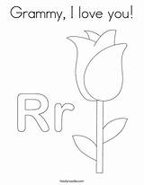 Coloring Grammy Print Roses Happy Pages Mothers Add Birthday Color Mom Mother Printables Printable Twistynoodle Bunch Cards Para Great Flower sketch template