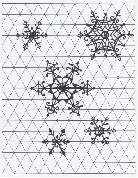 snowflake drawing patterns  getdrawings   snowflake