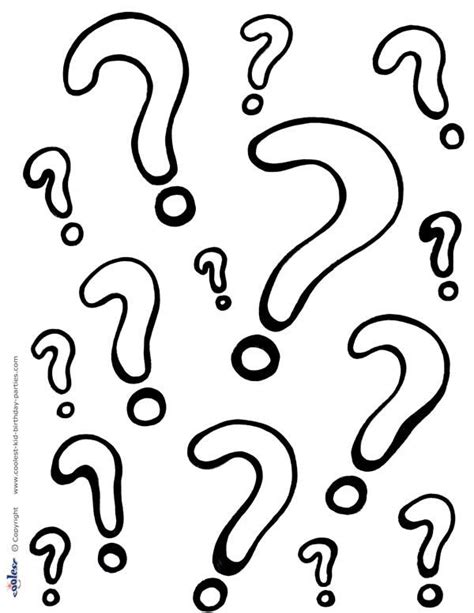 printable question marks coloring page creative birthday ideas