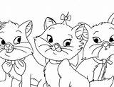 Aristocats Coloring Pages Gatti Egiziani Toulouse Berlioz Marie Getcolorings sketch template
