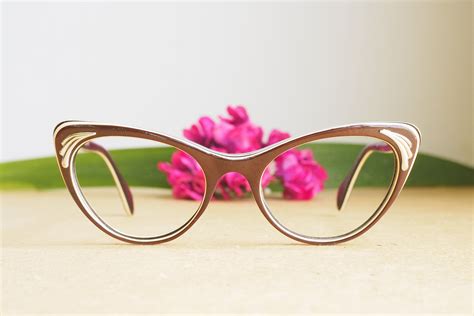 vintage eyeglass 1960s cateye glasses frames eyeglasses etsy cat