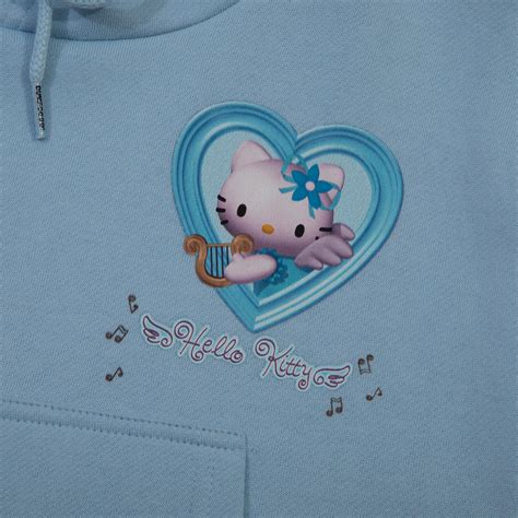 kitty angel blue active hoodie sanrio