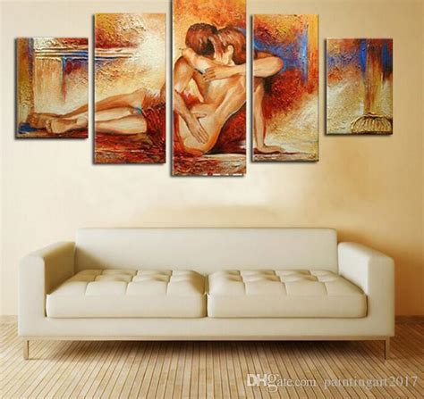 2019 Naked Nude Couple Love Embracing Artistic Canvas Art