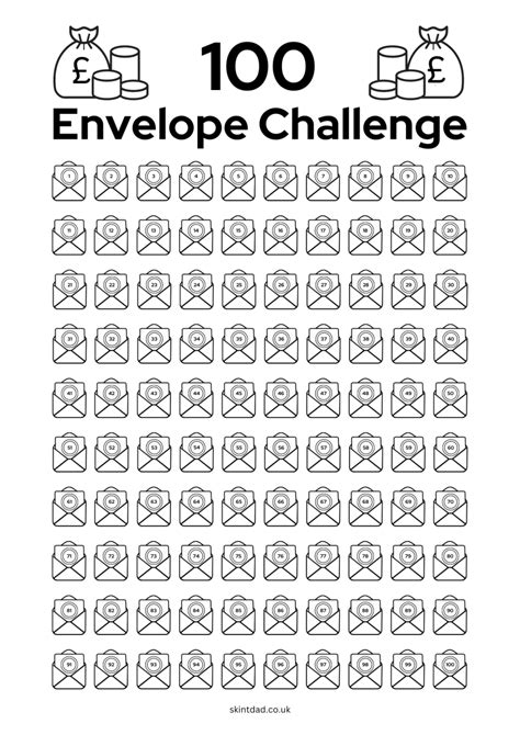 envelope challenge     save    start