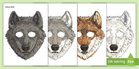wolf mask templates teacher