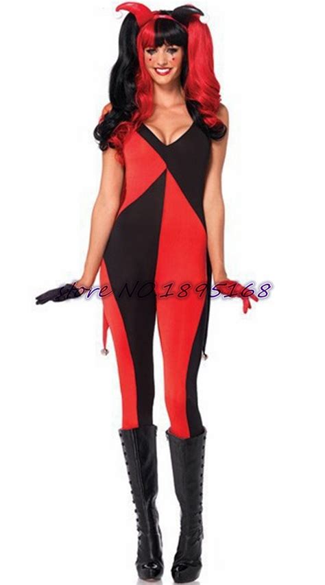 new sexy clown costume harley quinn cosplay carnival halloween costume