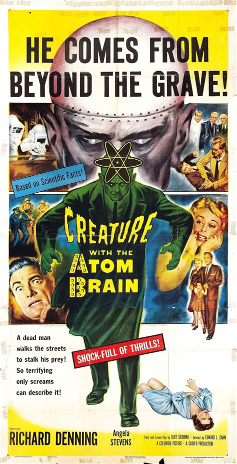 creature   atom brain  science fiction  posters