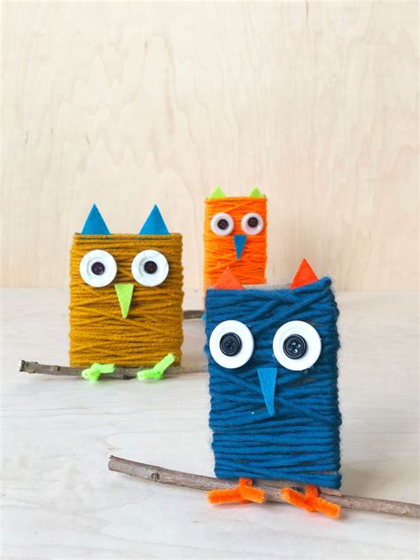 cute  easy owl craft  kids diy owl project