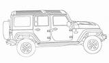 Wrangler Colouring Jeeps Jipe Colorear sketch template