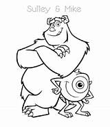 Monsters Coloring Inc Pages Mike Sulley Kids sketch template