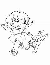 Dora Explorer Netart Aventureira Cachorro Pintar sketch template