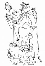 Pages Coloring Despicable Minion Printable Print Cartoon sketch template