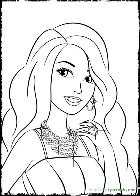 easy barbie coloring pages  getcoloringscom  printable