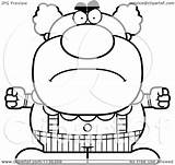 Clown Cartoon Circus Outlined Angry Pudgy Clipart Thoman Cory Coloring Vector sketch template