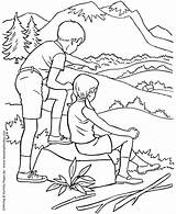 Coloring Pages Summer Kids Hiking Park Parks State Sheets Go Print Nature Season National Printables Arbor Seasons Printable Colouring Clipart sketch template