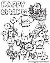 Spring Happy Coloring Pages Getdrawings sketch template
