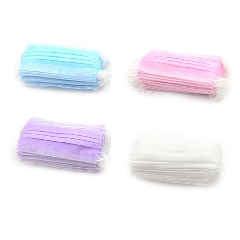 50pcs coloful disposable anti dust masks 3 layers surgical medical