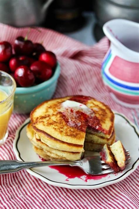 sourdough pancakes  hibiscus syrup recipe breakfast recipes