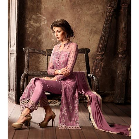 Buy Pink Pant Style Designer Suit At Rs 3795 Get Latest Party Wear