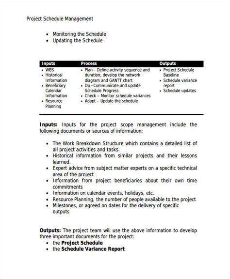 management plan examples    ms word pages google docs