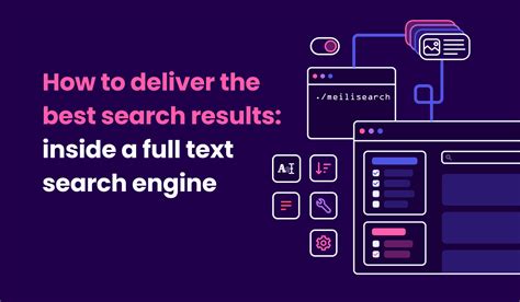 deliver   search results   full text search engine