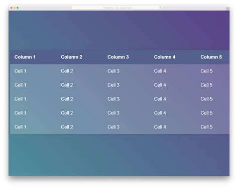 css table templates  creating visually appealing tables