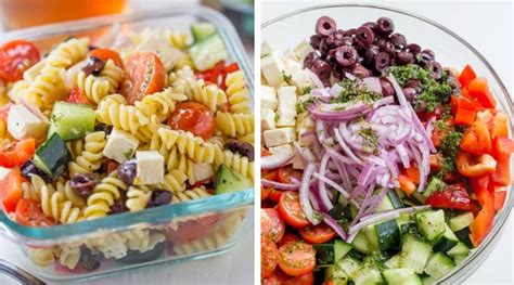 Easy Greek Pasta Salad {w Easy Dressing } Dinner Then