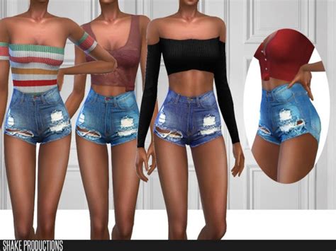 The Sims Resource 271 Denim Shorts By Shakeproductions • Sims 4