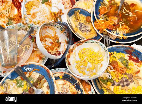 mass dirty filthy dishes food  res stock photography  images alamy