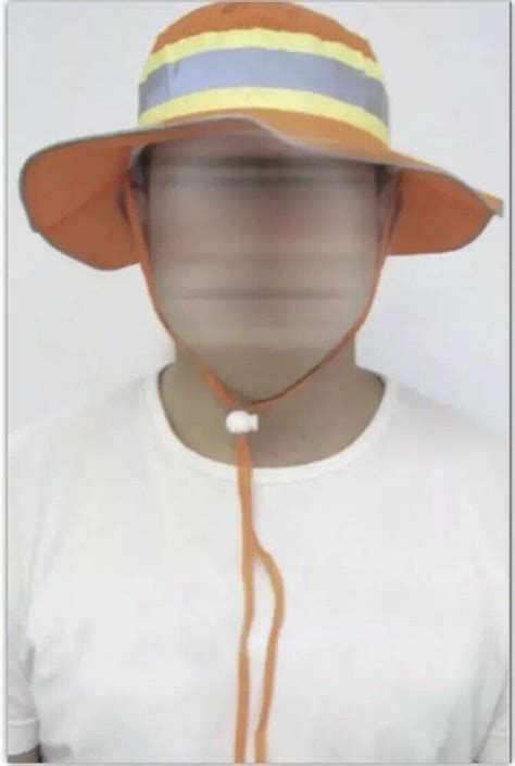 Safety Booney Boonie Orange Hat Hi Viz Reflective Tape Hunting