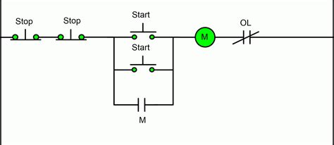 motor starter wiring diagram start stop cadicians blog