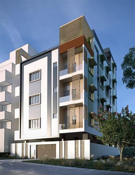 vijaya sky residency modern apartment exterior design 1