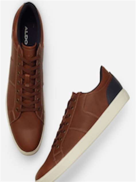 buy aldo men brown solid sneakers casual shoes  men  myntra