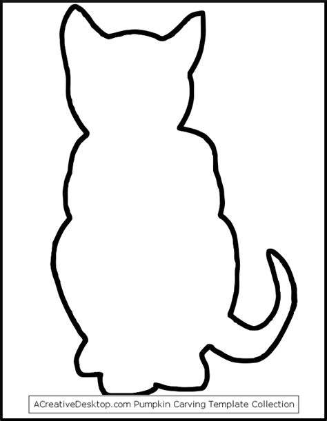 cat template printable clipart