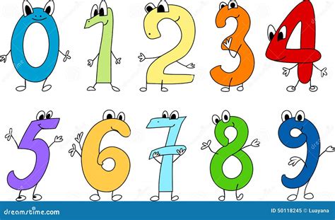 funny numbers stock vector image