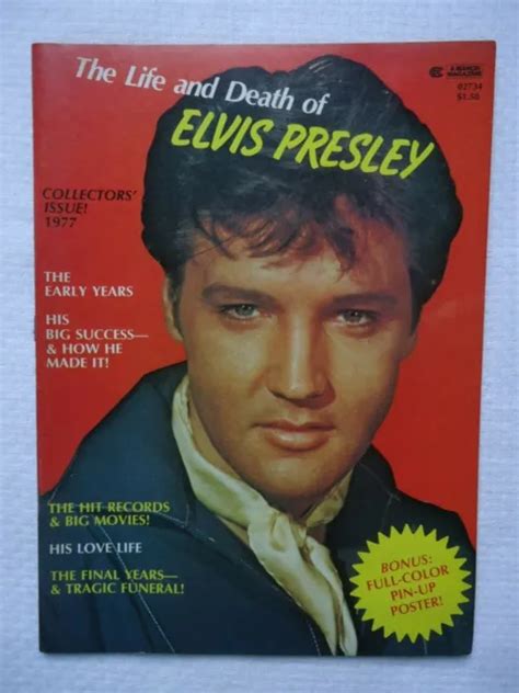 life  death  elvis presley  magazine  color pin  poster  picclick