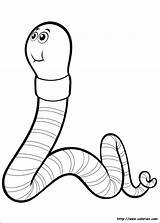 Coloring Earthworm Getcolorings Pages Color sketch template
